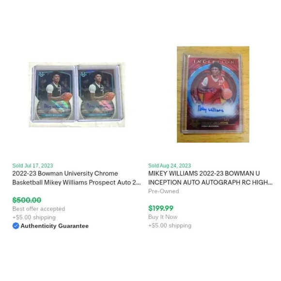 Mikey Williams - RC - Gold - 20 card Invest Lot incl. (2) Autos + (2) #/6275 - Picture 9 of 9